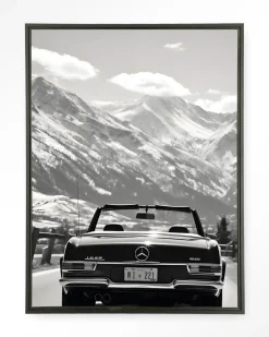 Hot Urban Cotton Wandkleed Winter Road in maat en frame naar keuze