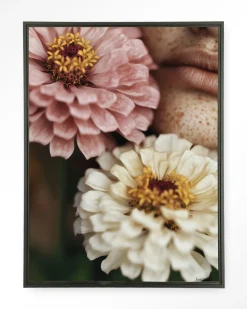 Sale Urban Cotton Wandkleed Zinnia in maat en frame naar keuze