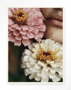 Sale Urban Cotton Wandkleed Zinnia in maat en frame naar keuze