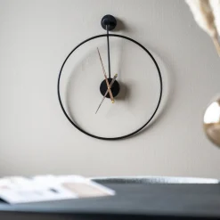 Hot By-Boo Wandklok Sundial 50cm Zwart