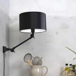 Outlet it's about RoMi Wandlamp Amsterdam Met stoffen kap, 65cm