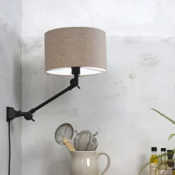Outlet it's about RoMi Wandlamp Amsterdam Met stoffen kap, 65cm