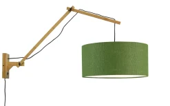 Discount GOOD&MOJO Wandlamp Andes Naturel, Ø47cm, Bamboe en Eco linnen