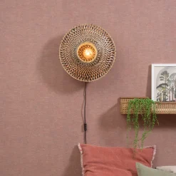 Discount GOOD&MOJO Wandlamp Bali Rond, Bamboe Naturel