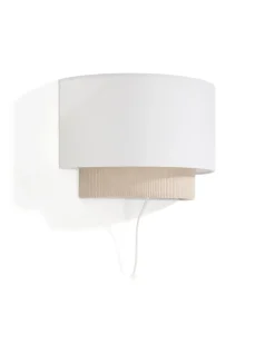 Kave Home Wandlamp Bianella Rib Velvet, kleur Beige