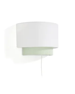 Discount Kave Home Wandlamp Bianella Rib Velvet, kleur Turquoise