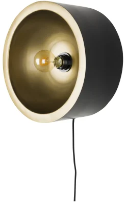 Clearance ZILT Wandlamp Cherylynn kleur Zwart/Goud
