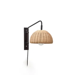 Clearance Kave Home Wandlamp Damila Rotan Zwart
