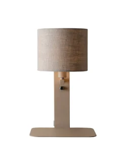 New it's about RoMi Wandlamp Florence Met plankje en USB, kleur Zand