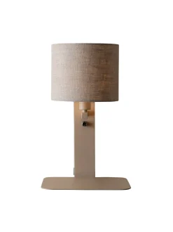 New it's about RoMi Wandlamp Florence Met plankje en USB, kleur Zand