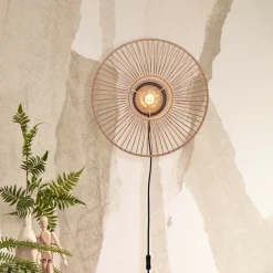 Clearance GOOD&MOJO Wandlamp Hokkaido Bamboe, 38cm Naturel