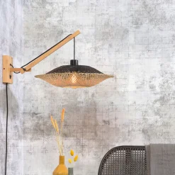 GOOD&MOJO Wandlamp Kalimantan Small, Bamboe Naturel