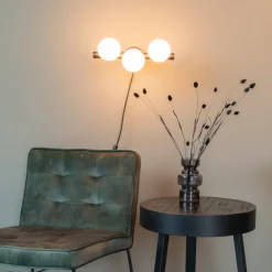 Online ZILT Wandlamp Monique 3-lamps, kleur Wit