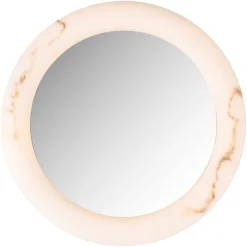 Sale Richmond Interiors Wandlamp Oravelle Met spiegel, Faux Alabaster Wit