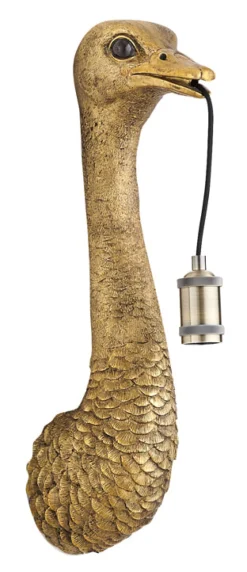 New Light & Living Wandlamp Ostrich, 57.5cm, kleur Antiek Brons