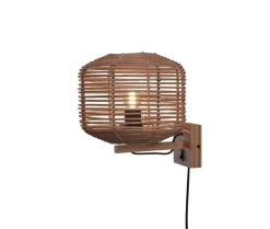 GOOD&MOJO Wandlamp Tanami Rotan, 25cm Naturel