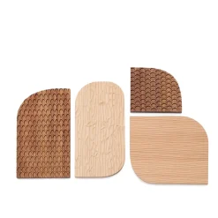 Hot Kave Home Wandpaneel Trivax Set van 4 stuks, Acaciahout Bruin