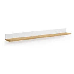 New Kave Home Wandplank Abilen Eiken, kleur Wit