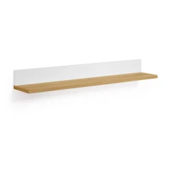 New Kave Home Wandplank Abilen Eiken, kleur Wit