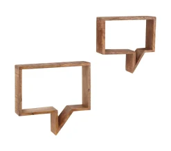 Sale Artistiq Living Wandplank Aeden Mangohout, Set van 2 stuks