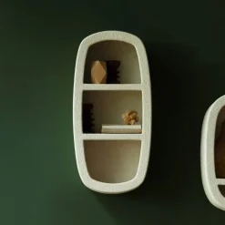 Dutchbone Wandplank Veda Gerecycled marmer, 81 x 40cm