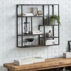 Online Artistiq Living Wandrek Cristan Mangohout en metaal, 80 x 80cm