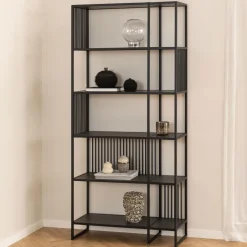 Discount Bendt Wandrek Esme Marmerlook, 185 x 85cm Zwart