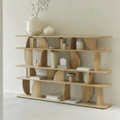 Discount Ethnicraft Wandrek Geometric Hout, 130 x 210cm