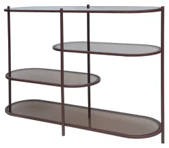 Hot Brix Wandrek Jill Gecoat staal en glas, 90 x 123cm