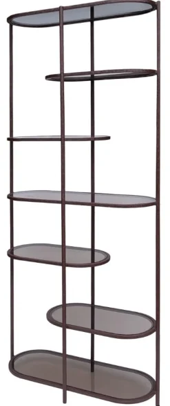 Sale Brix Wandrek Jill Gecoat staal en glas, 190 x 85cm