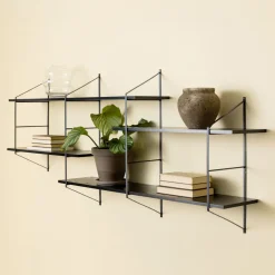 Best Bendt Wandrek Mie metaal / hout 191 x 79cm, kleur Zwart