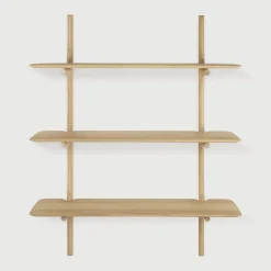 Hot Ethnicraft Wandrek PI Hout, Met 3 planken