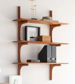 Hot Ethnicraft Wandrek PI Hout, Met 3 planken