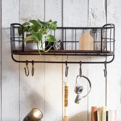 Online Artistiq Living Wandrek Terry Mangohout en metaal, 30 x 75cm