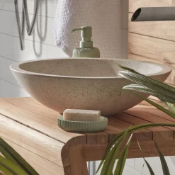 Outlet Kave Home Waskom Kuveni Ø40cm, Terrazzo Wit