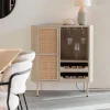 Discount ZILT Wijnkast Meja Rattan, 100 x 90cm