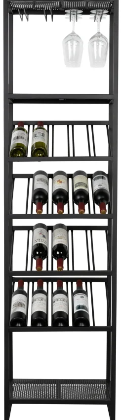 Clearance Zuiver Wijnrek Cantor 180 x 48cm Zwart
