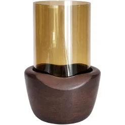 Online Richmond Interiors Windlicht Sloane 28cm, kleur Walnut Walnoot
