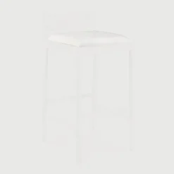 Online Ethnicraft Zitkussen Jack t.b.v. Outdoor barkruk Jack, Bouclé, kleur Off White