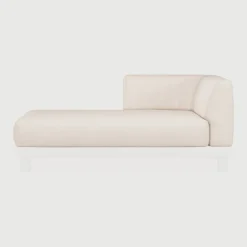 Outlet Ethnicraft Zitkussen Monocle t.b.v. Modulaire Loungebank Monocole Lounge Arm, kleur Wit