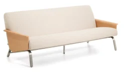 Outlet Kave Home 3-zits Bank Amsen Stof en eiken