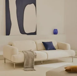 Discount Kave Home 3-zits Bank Aurum Chenille, Met verstelbare hoofdsteun