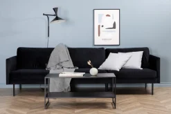 Sale Nohr 3-zits Bank Bladimir Velvet, kleur Zwart