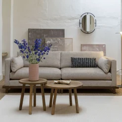 Discount Zuiver 3-zits Bank Blossom Walnoot Eikenhout en stof