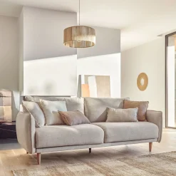 Sale Kave Home 3-zits Bank Carlota Micro-bouclé Beige