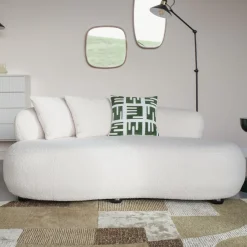 Online ZILT 2-zits Bank Cheron Teddy, 185cm, kleur Wit