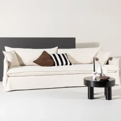 Nohr 4-zits Bank Elden Linnen, 275cm, kleur Beige