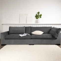 Clearance Nohr 3-zits Bank Latia Rib, kleur Donkergrijs