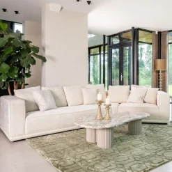 Discount Richmond Interiors 4-zits Bank Lusso Chenille, kleur Beige