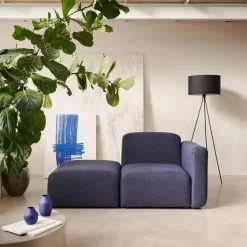 Kave Home 1-zits Bank Neom Met eindpaneel, kleur Donkerblauw